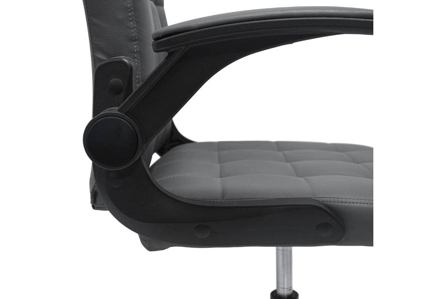 ΚΑΡΕΚΛΑ ΓΡΑΦΕΙΟΥ PORTIMA HM1197.03 ΓΚΡΙ PVC-ΜΑΥΡΟΣ NYLON ΣΚΕΛΕΤΟΣ & ΒΑΣΗ 69x53x98Υεκ