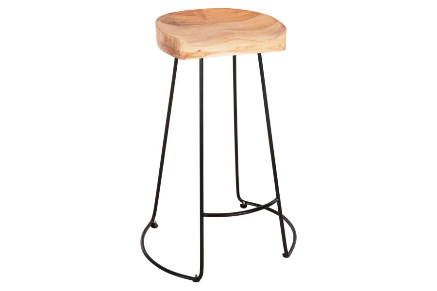 ΣΚΑΜΠΟ BAR ELEANOR HM8363.21 ΜΑΣΙΦ ΞΥΛΟ ΑΚΑΚΙΑΣ-ΜΕΤΑΛ.ΣΚΕΛΕΤΟΣ 53,5x42x77Υεκ.