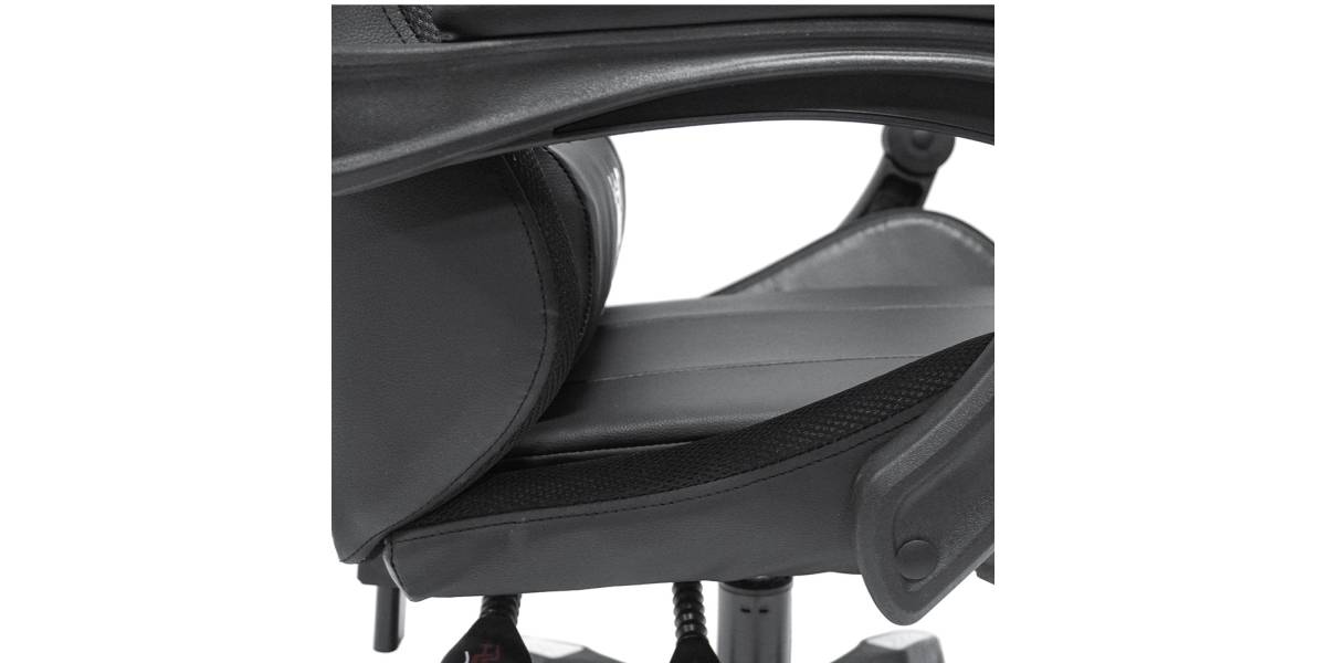 ΠΟΛΥΘΡΟΝΑ GAMING DARREN HM1203.04 ΜΑΥΡΟ-ΛΕΥΚΟ PVC 58.5x100x120Υεκ.