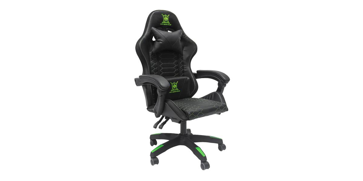ΠΟΛΥΘΡΟΝΑ GAMING LOOT HM1204 ΜΑΥΡΟ-ΠΡΑΣΙΝΟ PVC & NYLON 60x60x120Υεκ.