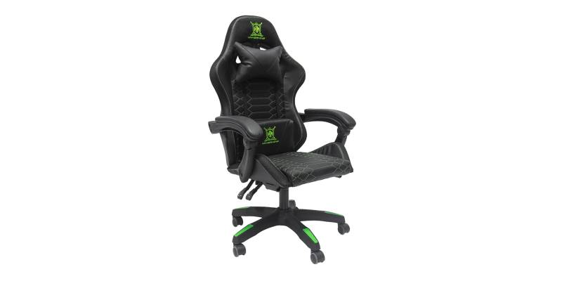 ΠΟΛΥΘΡΟΝΑ GAMING LOOT HM1204 ΜΑΥΡΟ-ΠΡΑΣΙΝΟ PVC & NYLON 60x60x120Υεκ.