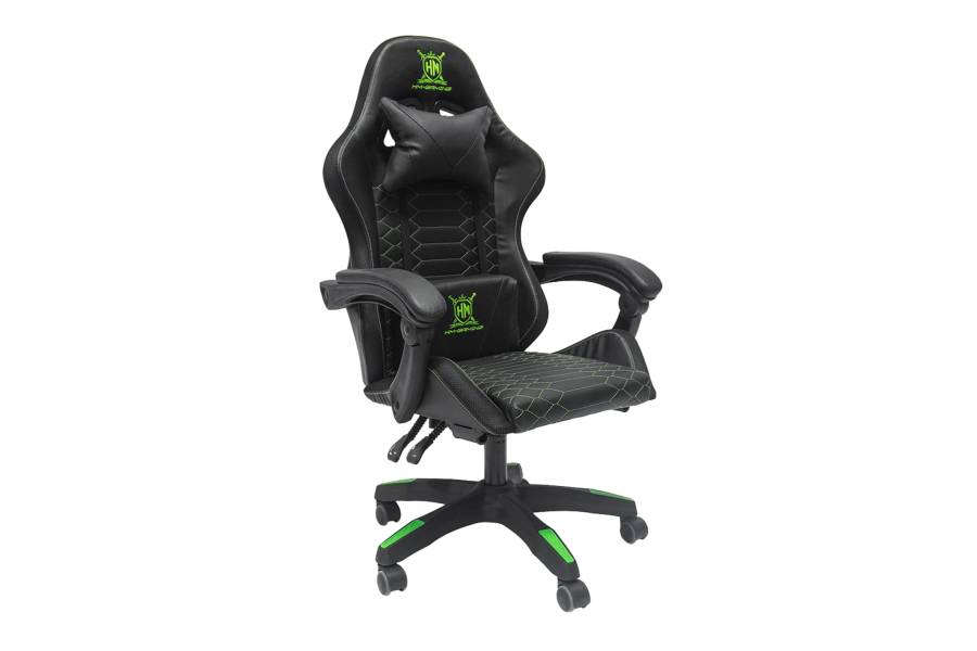 ΠΟΛΥΘΡΟΝΑ GAMING LOOT HM1204 ΜΑΥΡΟ-ΠΡΑΣΙΝΟ PVC & NYLON 60x60x120Υεκ.