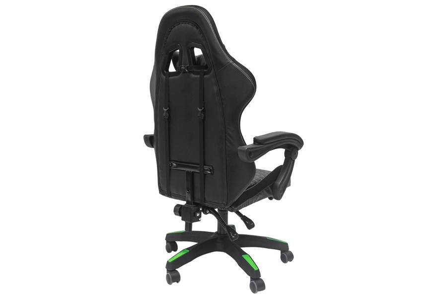 ΠΟΛΥΘΡΟΝΑ GAMING LOOT HM1204 ΜΑΥΡΟ-ΠΡΑΣΙΝΟ PVC & NYLON 60x60x120Υεκ.