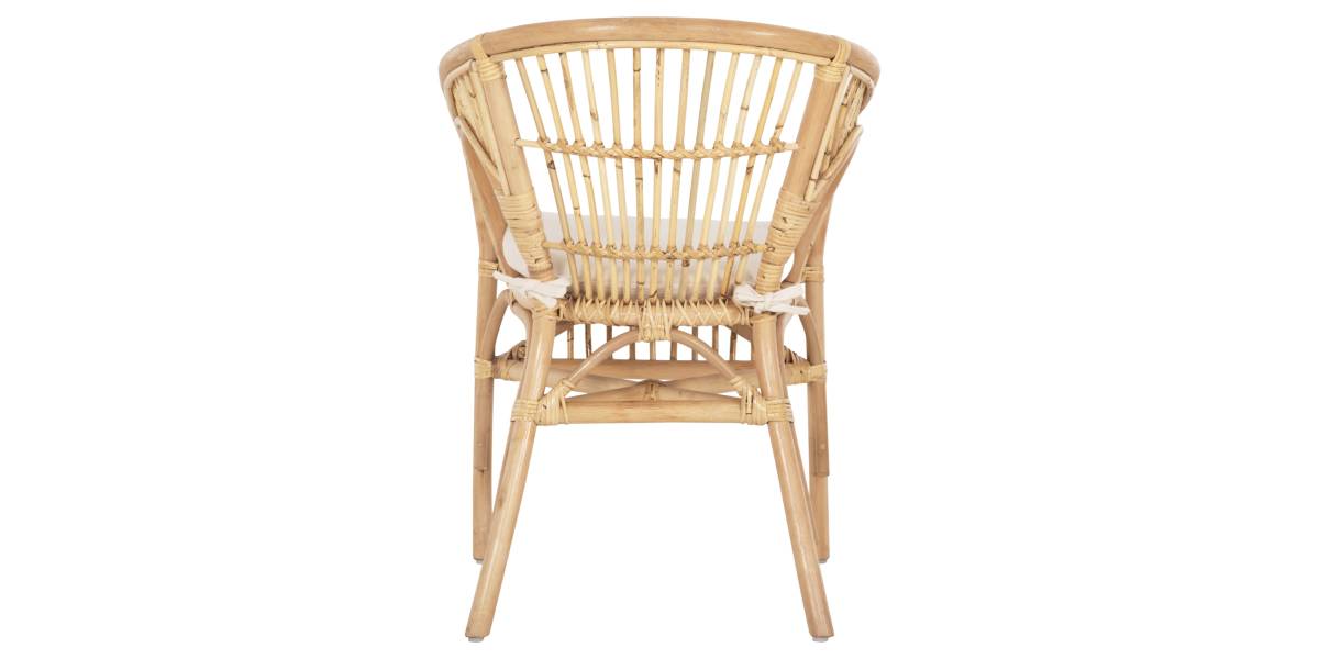 ΠΟΛΥΘΡΟΝΑ DAMPAR HM9929.04 RATTAN ΣΕ ΦΥΣΙΚΟ-ΛΕΥΚΟ ΜΑΞΙΛΑΡΙ 59x61x80Υεκ.