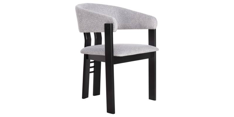 ΚΑΡΕΚΛΑ ZARRA HM9970.02 RUBBERWOOD ΣΕ ΜΑΥΡΟ-ΑΝΟΙΧΤΟ ΓΚΡΙ ΥΦΑΣΜΑ 55,5x59x81,5Υεκ