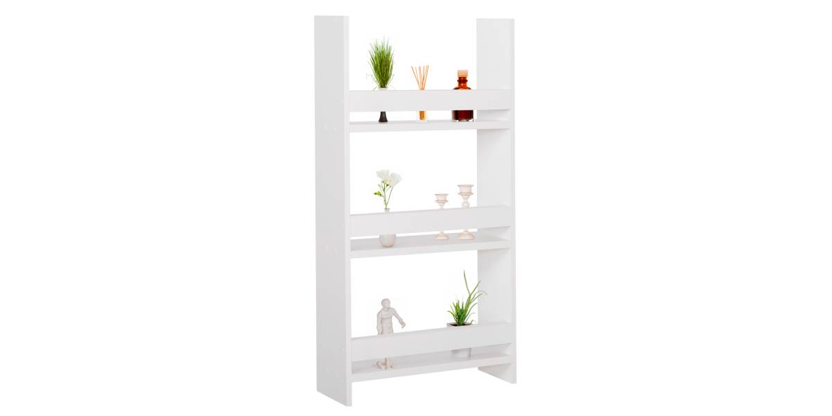 ΡΑΦΙΕΡΑ ΤΟΙΧΟΥ SANI HM18223.01 ΜΕΛΑΜΙΝΗ ΣΕ ΛΕΥΚΟ 60x10x90Υεκ. (3 ΡΑΦΙΑ)