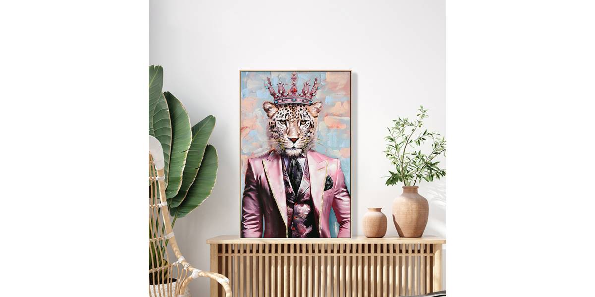 ΠΙΝΑΚΑΣ TOIXOY LEOPAR HM4540 ΜΕ ΚΟΡΝΙΖΑ ΜΠΕΖ-ΚΑΜΒΑΣ ΕΚΤΥΠΩΣΗ 82x4,5x122Υεκ.