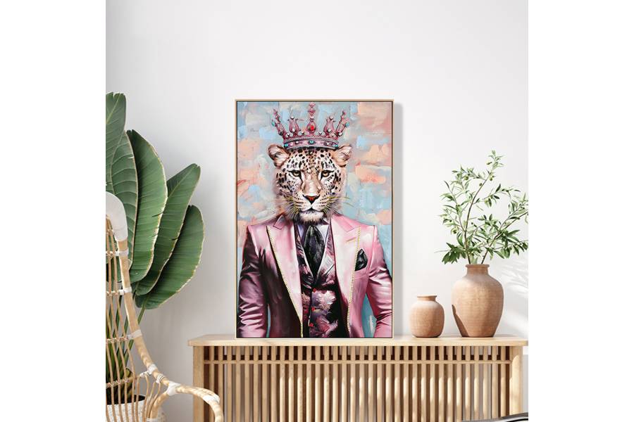 ΠΙΝΑΚΑΣ TOIXOY LEOPAR HM4540 ΜΕ ΚΟΡΝΙΖΑ ΜΠΕΖ-ΚΑΜΒΑΣ ΕΚΤΥΠΩΣΗ 82x4,5x122Υεκ.