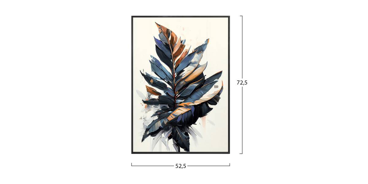ΠΙΝΑΚΑΣ TOIXOY TROPICO HM4547.01 ΚΟΡΝΙΖΑ ΜΑΥΡΗ-ΚΑΜΒΑΣ ΕΚΤΥΠΩΣΗ 52,5x2,8x72,5Υεκ.