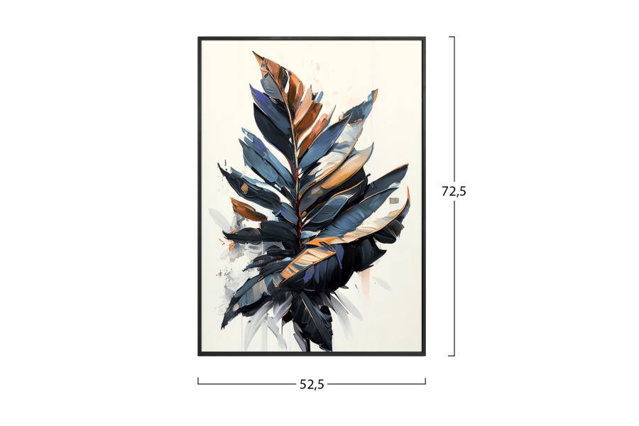 ΠΙΝΑΚΑΣ TOIXOY TROPICO HM4547.01 ΚΟΡΝΙΖΑ ΜΑΥΡΗ-ΚΑΜΒΑΣ ΕΚΤΥΠΩΣΗ 52,5x2,8x72,5Υεκ.