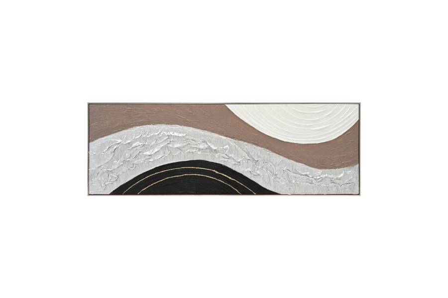 ΠΙΝΑΚΑΣ ΤΟΙΧΟΥ ABSTRACT HM4552.02 ΜΕ ΚΟΡΝΙΖΑ ΜΠΕΖ-ΚΑΜΒΑΣ-ΧΕΙΡΟΠΟΙΗΤΟΣ 152x4.5x52Υεκ.