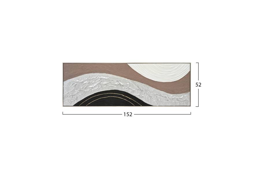 ΠΙΝΑΚΑΣ ΤΟΙΧΟΥ ABSTRACT HM4552.02 ΜΕ ΚΟΡΝΙΖΑ ΜΠΕΖ-ΚΑΜΒΑΣ-ΧΕΙΡΟΠΟΙΗΤΟΣ 152x4.5x52Υεκ.