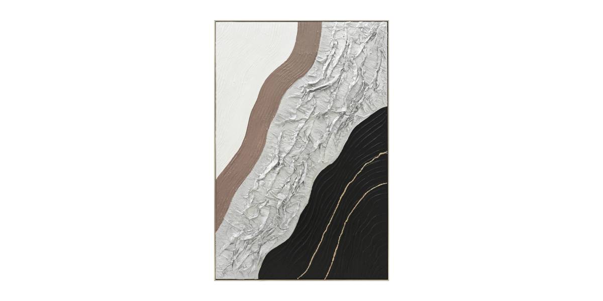 ΠΙΝΑΚΑΣ ΤΟΙΧΟΥ ABSTRACT HM4553.02 ΜΕ ΚΟΡΝΙΖΑ ΜΠΕΖ-ΚΑΜΒΑΣ-ΧΕΙΡΟΠΟΙΗΤΟΣ 82x4.5x122Υεκ