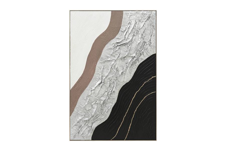 ΠΙΝΑΚΑΣ ΤΟΙΧΟΥ ABSTRACT HM4553.02 ΜΕ ΚΟΡΝΙΖΑ ΜΠΕΖ-ΚΑΜΒΑΣ-ΧΕΙΡΟΠΟΙΗΤΟΣ 82x4.5x122Υεκ