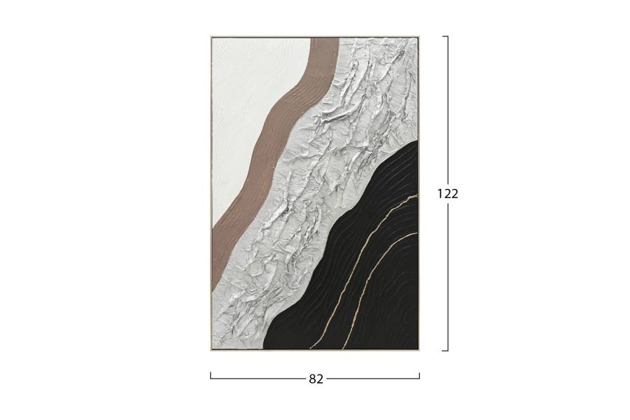 ΠΙΝΑΚΑΣ ΤΟΙΧΟΥ ABSTRACT HM4553.02 ΜΕ ΚΟΡΝΙΖΑ ΜΠΕΖ-ΚΑΜΒΑΣ-ΧΕΙΡΟΠΟΙΗΤΟΣ 82x4.5x122Υεκ