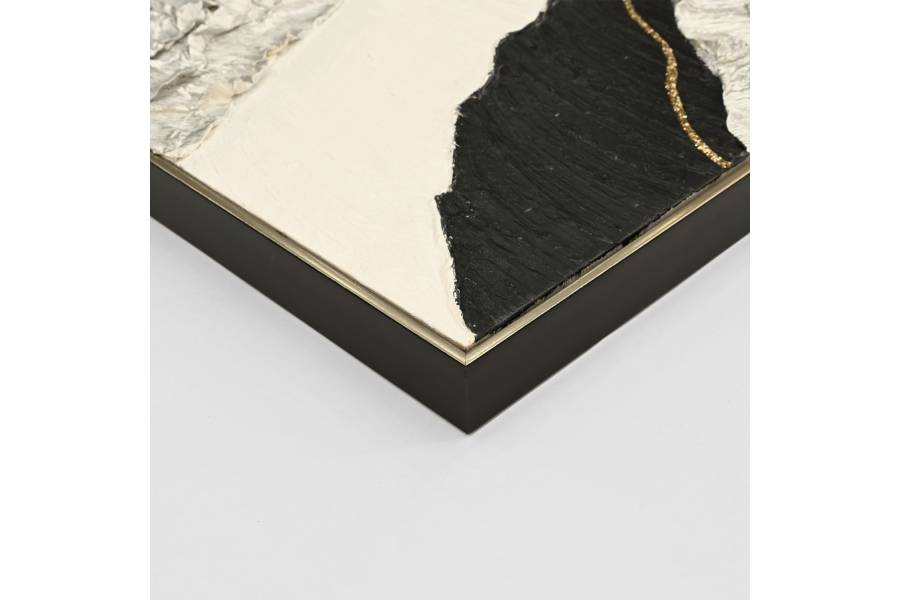 ΠΙΝΑΚΑΣ ΤΟΙΧΟΥ ABSTRACT HM4553.02 ΜΕ ΚΟΡΝΙΖΑ ΜΠΕΖ-ΚΑΜΒΑΣ-ΧΕΙΡΟΠΟΙΗΤΟΣ 82x4.5x122Υεκ