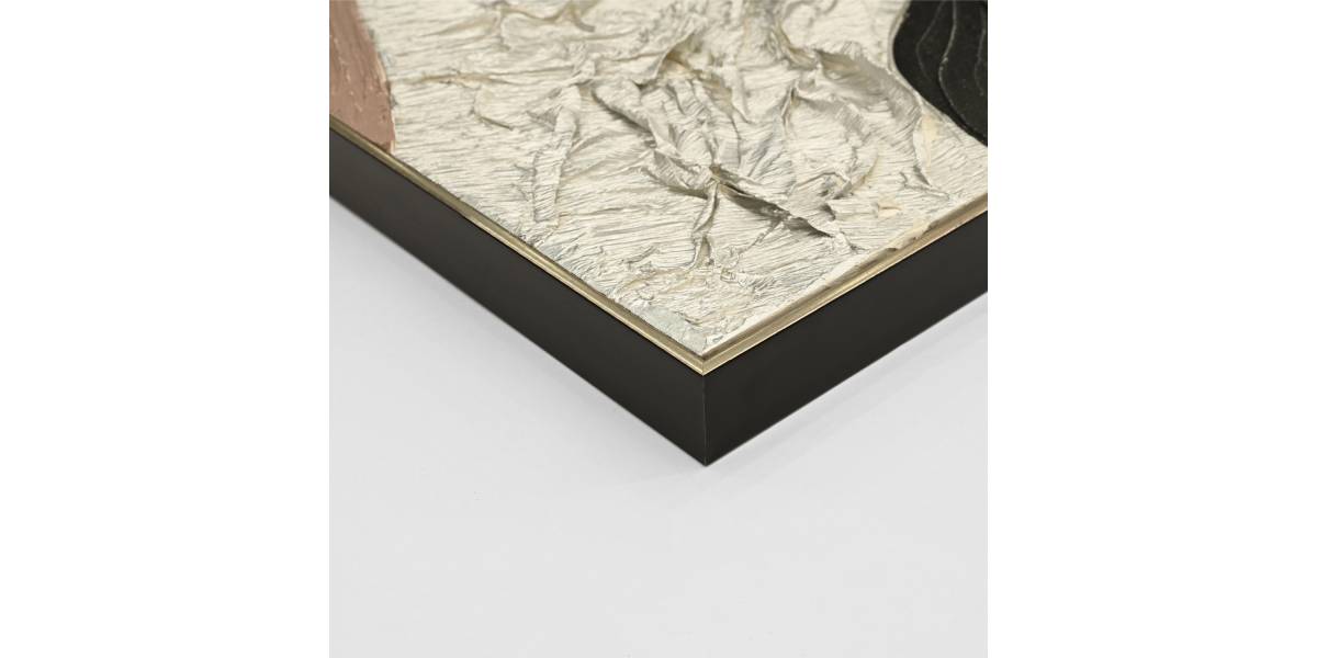 ΠΙΝΑΚΑΣ ΤΟΙΧΟΥ ABSTRACT (ΤΕΤΡΑΓΩΝΟΣ) HM4553.01 ΜΕ ΚΟΡΝΙΖΑ ΜΠΕΖ-ΚΑΜΒΑΣ 82x4.5x82Υεκ