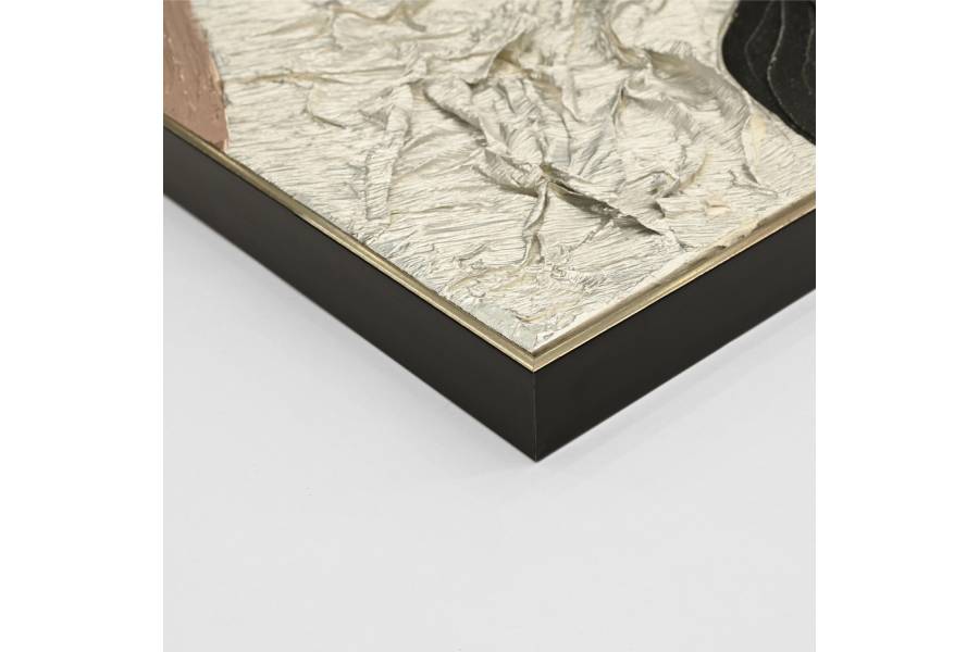 ΠΙΝΑΚΑΣ ΤΟΙΧΟΥ ABSTRACT (ΤΕΤΡΑΓΩΝΟΣ) HM4553.01 ΜΕ ΚΟΡΝΙΖΑ ΜΠΕΖ-ΚΑΜΒΑΣ 82x4.5x82Υεκ