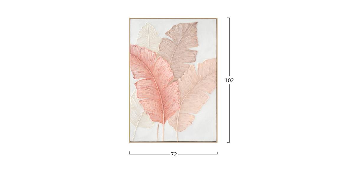 ΠΙΝΑΚΑΣ TOIXOY TROPICO HM4556 ΜΕ ΚΟΡΝΙΖΑ ΜΠΕΖ-ΚΑΜΒΑΣ-ΠΛΑΤΙΑ ΦΥΛΛΑ 72x4,5x102Υεκ.