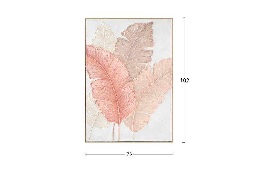 ΠΙΝΑΚΑΣ TOIXOY TROPICO HM4556 ΜΕ ΚΟΡΝΙΖΑ ΜΠΕΖ-ΚΑΜΒΑΣ-ΠΛΑΤΙΑ ΦΥΛΛΑ 72x4,5x102Υεκ.