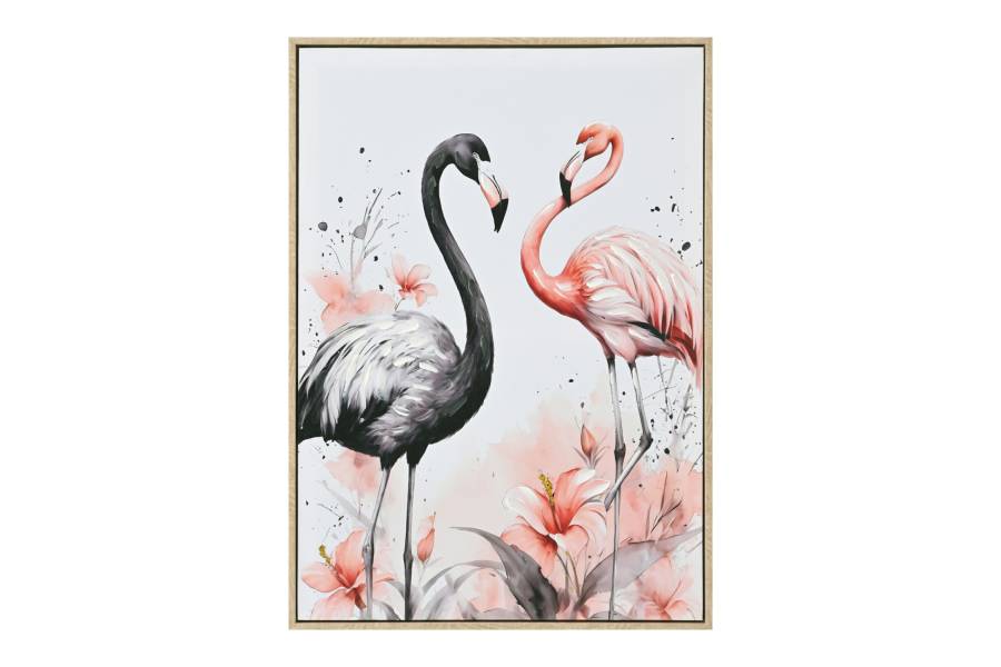 ΠΙΝΑΚΑΣ TOIXOY FLAMINGOS HM4562 ΜΕ ΚΟΡΝΙΖΑ ΜΠΕΖ-ΚΑΜΒΑΣ ΕΚΤΥΠΩΣΗ 52,5x2,8x72,5Υεκ.
