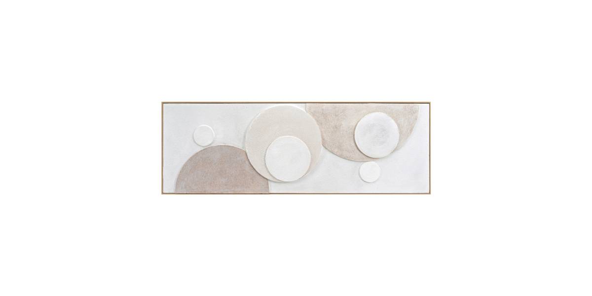 ΠΙΝΑΚΑΣ ΤΟΙΧΟΥ 3D SWIRL HM4573 ΜΕ ΚΟΡΝΙΖΑ ΜΠΕΖ-ΧΕΙΡΟΠΟΙΗΤΟΙ ΚΥΚΛΟΙ 152x5Χ52Υεκ.