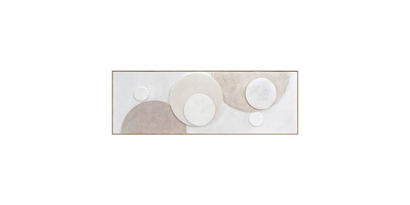 ΠΙΝΑΚΑΣ ΤΟΙΧΟΥ 3D SWIRL HM4573 ΜΕ ΚΟΡΝΙΖΑ ΜΠΕΖ-ΧΕΙΡΟΠΟΙΗΤΟΙ ΚΥΚΛΟΙ 152x5Χ52Υεκ.