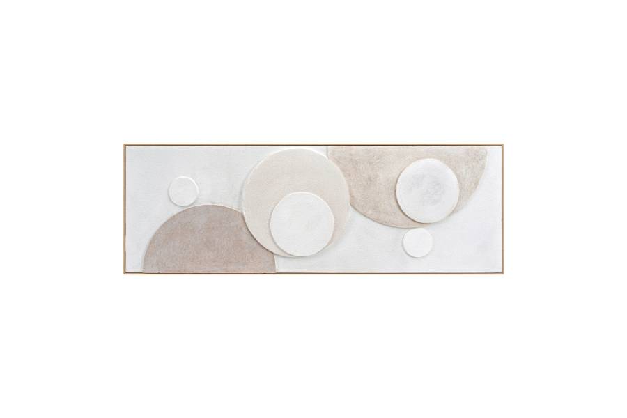 ΠΙΝΑΚΑΣ ΤΟΙΧΟΥ 3D SWIRL HM4573 ΜΕ ΚΟΡΝΙΖΑ ΜΠΕΖ-ΧΕΙΡΟΠΟΙΗΤΟΙ ΚΥΚΛΟΙ 152x5Χ52Υεκ.