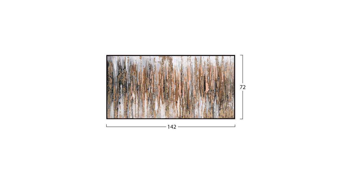 ΠΙΝΑΚΑΣ ΤΟΙΧΟΥ SEDIMENT HM4574.01 ΜΕ ΚΟΡΝΙΖΑ ΜΑΥΡΗ-ΚΑΜΒΑΣ 142x4.5x72Υεκ