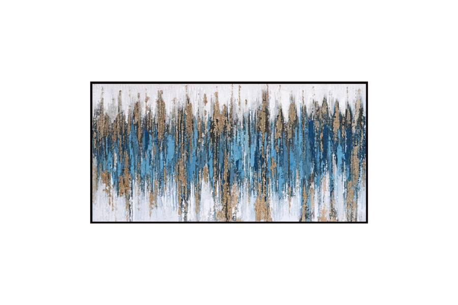 ΠΙΝΑΚΑΣ ΤΟΙΧΟΥ SEDIMENT (ΜΠΛΕ) HM4574.02 ΜΕ ΚΟΡΝΙΖΑ ΜΑΥΡΗ-ΚΑΜΒΑΣ 142x4.5x72Υεκ