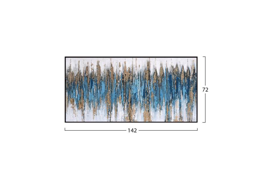 ΠΙΝΑΚΑΣ ΤΟΙΧΟΥ SEDIMENT (ΜΠΛΕ) HM4574.02 ΜΕ ΚΟΡΝΙΖΑ ΜΑΥΡΗ-ΚΑΜΒΑΣ 142x4.5x72Υεκ