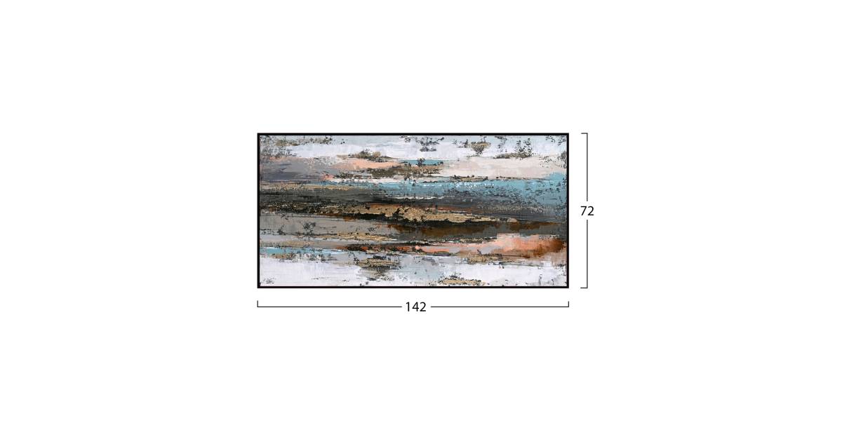 ΠΙΝΑΚΑΣ ΤΟΙΧΟΥ SEDIMENT HM4575.02 ΜΕ ΚΟΡΝΙΖΑ ΜΑΥΡΗ-ΚΑΜΒΑΣ 142x4.5x72Υεκ