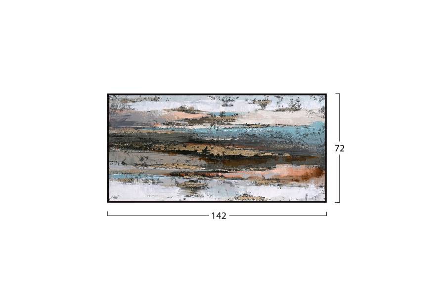 ΠΙΝΑΚΑΣ ΤΟΙΧΟΥ SEDIMENT HM4575.02 ΜΕ ΚΟΡΝΙΖΑ ΜΑΥΡΗ-ΚΑΜΒΑΣ 142x4.5x72Υεκ