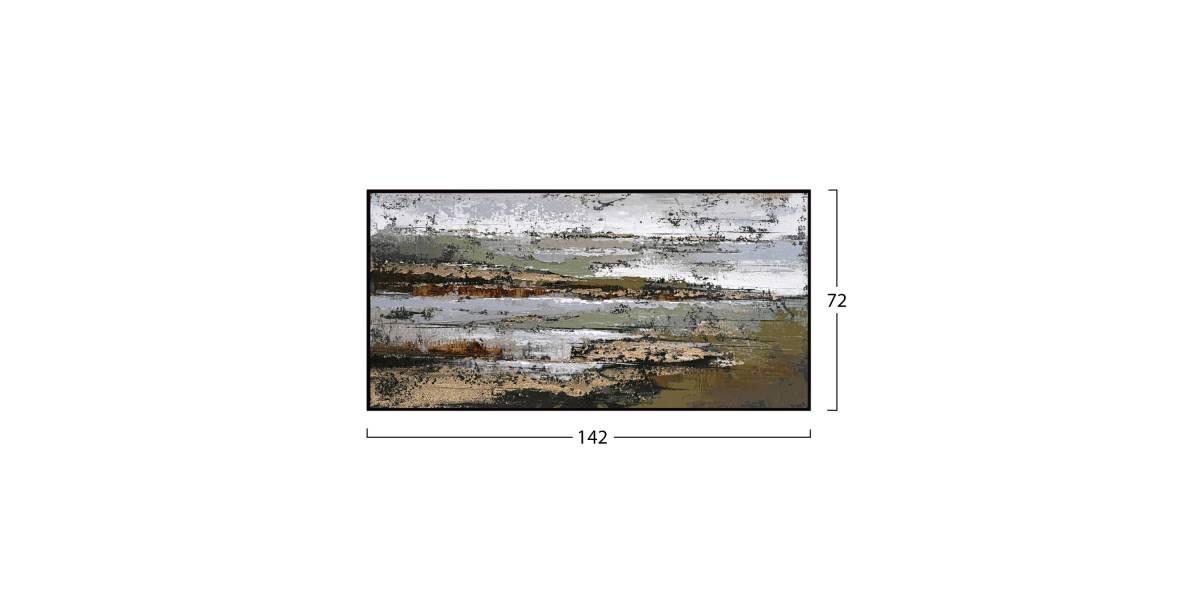 ΠΙΝΑΚΑΣ ΤΟΙΧΟΥ SEDIMENT HM4575.01 ΜΕ ΚΟΡΝΙΖΑ ΜΑΥΡΗ-ΚΑΜΒΑΣ 142x4.5x72Υεκ