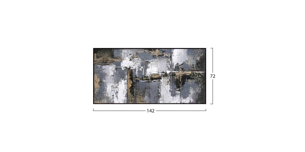 ΠΙΝΑΚΑΣ ΤΟΙΧΟΥ SEDIMENT HM4576 ΜΕ ΚΟΡΝΙΖΑ ΜΑΥΡΗ-ΚΑΜΒΑΣ 142x4.5x72Υεκ