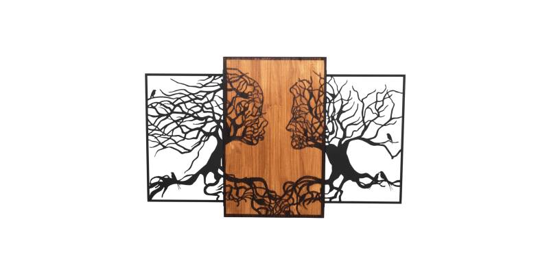 ΔΙΑΚΟΣΜΗΤΙΚΟ ΤΟΙΧΟΥ ILLUSION HM4654 ΦΥΛΛΑ ΜΕΤΑΛΛΟΥ-ΞΥΛΟ 125,5x3x79Υεκ.