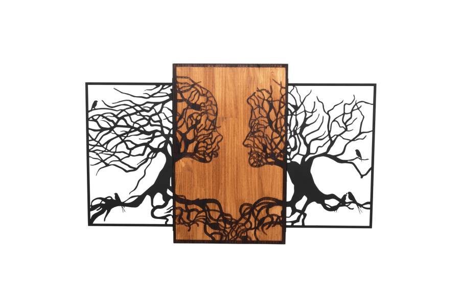 ΔΙΑΚΟΣΜΗΤΙΚΟ ΤΟΙΧΟΥ ILLUSION HM4654 ΦΥΛΛΑ ΜΕΤΑΛΛΟΥ-ΞΥΛΟ 125,5x3x79Υεκ.