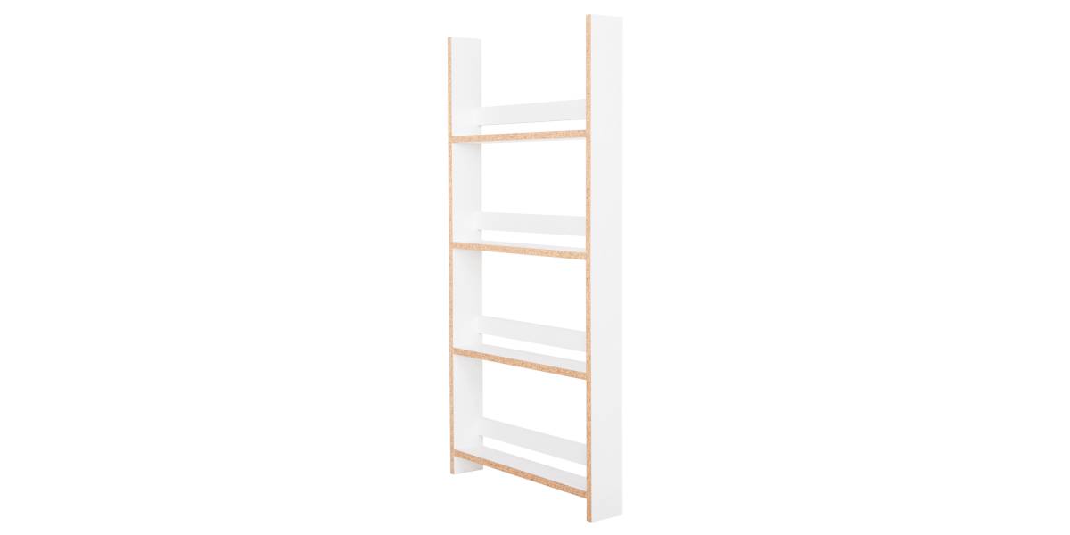 ΡΑΦΙΕΡΑ ΤΟΙΧΟΥ SANI HM18224.01 ΜΕΛΑΜΙΝΗ ΣΕ ΛΕΥΚΟ 60x10x120Υεκ. (4 ΡΑΦΙΑ)