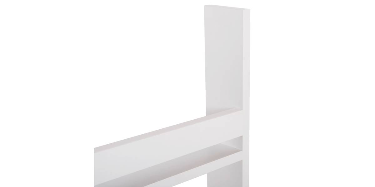 ΡΑΦΙΕΡΑ ΤΟΙΧΟΥ SANI HM18224.01 ΜΕΛΑΜΙΝΗ ΣΕ ΛΕΥΚΟ 60x10x120Υεκ. (4 ΡΑΦΙΑ)