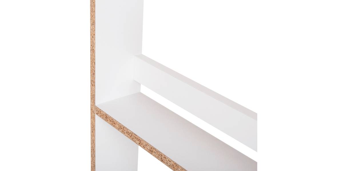 ΡΑΦΙΕΡΑ ΤΟΙΧΟΥ SANI HM18224.01 ΜΕΛΑΜΙΝΗ ΣΕ ΛΕΥΚΟ 60x10x120Υεκ. (4 ΡΑΦΙΑ)