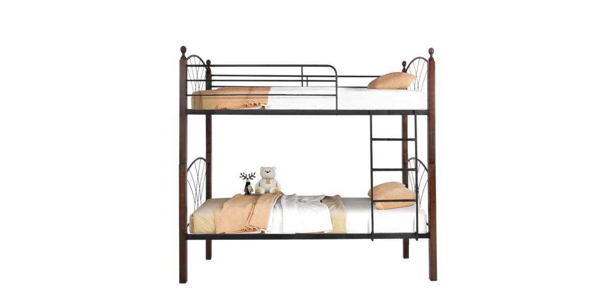 ΚΟΥΚΕΤΑ ΚΡΕΒΑΤΙ STOREY HM687 ΜΑΥΡΟ ΜΕΤΑΛΛΟ-ΚΑΡΥΔΙ RUBBERWOOD-ΓΙΑ ΣΤΡΩΜΑ 190x90εκ