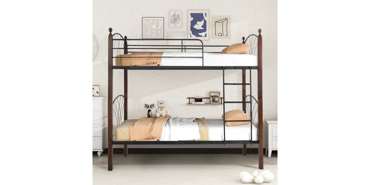 ΚΟΥΚΕΤΑ ΚΡΕΒΑΤΙ STOREY HM687 ΜΑΥΡΟ ΜΕΤΑΛΛΟ-ΚΑΡΥΔΙ RUBBERWOOD-ΓΙΑ ΣΤΡΩΜΑ 190x90εκ