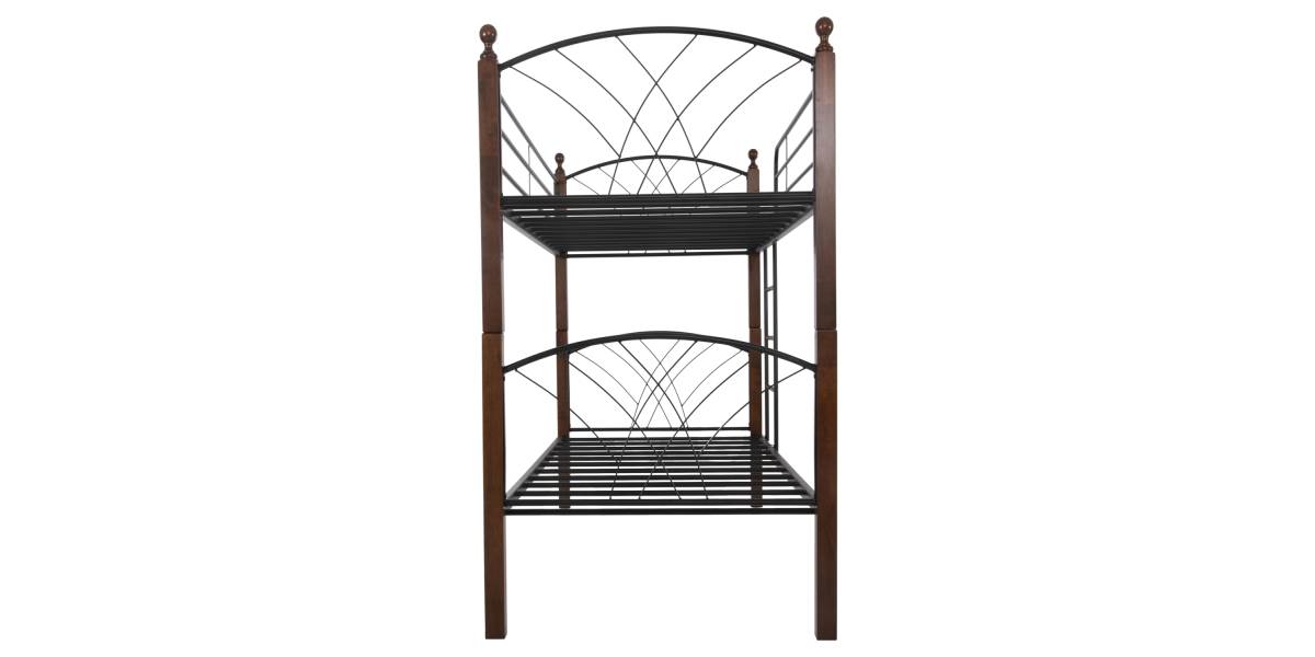 ΚΟΥΚΕΤΑ ΚΡΕΒΑΤΙ STOREY HM687 ΜΑΥΡΟ ΜΕΤΑΛΛΟ-ΚΑΡΥΔΙ RUBBERWOOD-ΓΙΑ ΣΤΡΩΜΑ 190x90εκ