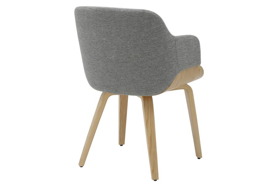 ΚΑΡΕΚΛΑ ΤΡΑΠΕΖΑΡΙΑΣ PRIETO HM9989.01 ΣΚΕΛΕΤΟΣ Κ.Π. ΟΑΚ-ΓΚΡΙ ΥΦΑΣΜΑ 54,5x44x89,5Υεκ.