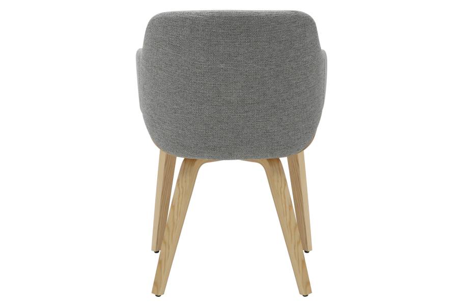 ΚΑΡΕΚΛΑ ΤΡΑΠΕΖΑΡΙΑΣ PRIETO HM9989.01 ΣΚΕΛΕΤΟΣ Κ.Π. ΟΑΚ-ΓΚΡΙ ΥΦΑΣΜΑ 54,5x44x89,5Υεκ.