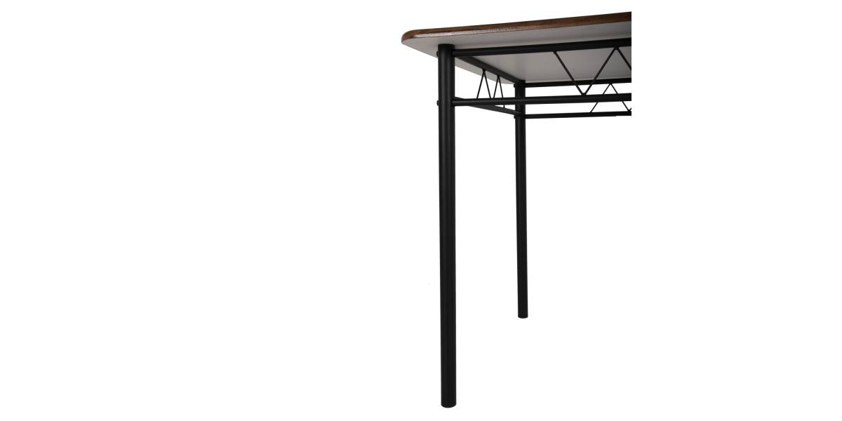 ΣΕΤ ΤΡΑΠΕΖΑΡΙΑΣ 5ΤΜΧ PEARY HM9416.11 ΜΕΤΑΛΛΟ ΜΑΥΡΟ-MDF ΚΑΡΥΔΙ 110x60x74Yεκ.