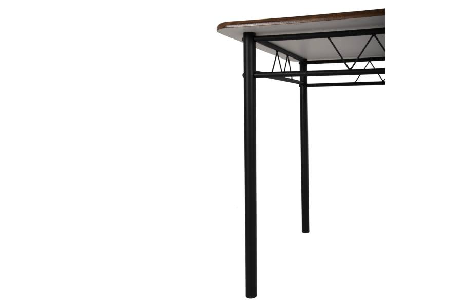 ΣΕΤ ΤΡΑΠΕΖΑΡΙΑΣ 5ΤΜΧ PEARY HM9416.11 ΜΕΤΑΛΛΟ ΜΑΥΡΟ-MDF ΚΑΡΥΔΙ 110x60x74Yεκ.