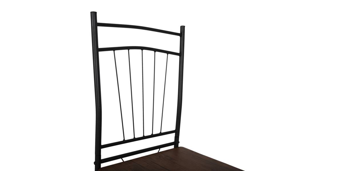 ΣΕΤ ΤΡΑΠΕΖΑΡΙΑΣ 5ΤΜΧ PEARY HM9416.11 ΜΕΤΑΛΛΟ ΜΑΥΡΟ-MDF ΚΑΡΥΔΙ 110x60x74Yεκ.