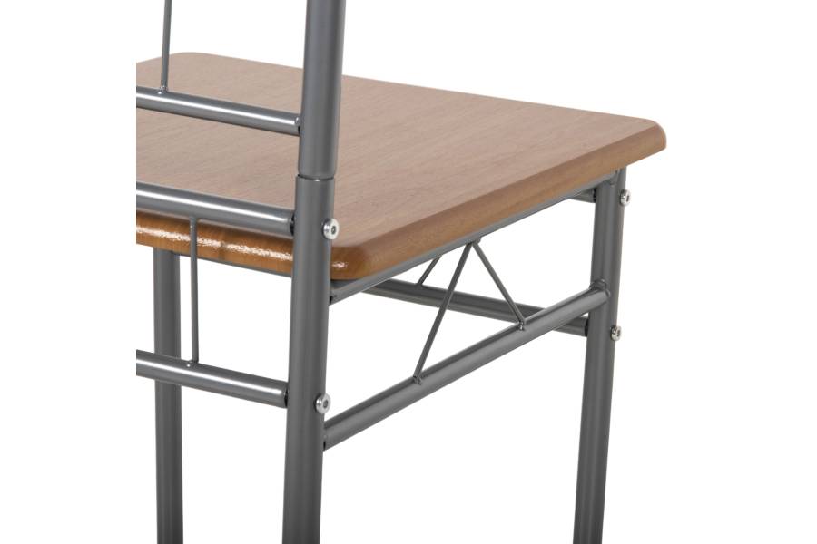 ΣΕΤ ΤΡΑΠΕΖΑΡΙΑΣ 5ΤΜΧ PEARY HM9416.12 ΜΕΤΑΛΛΟ ΑΣΗΜΙ-MDF ΣΟΝΑΜΑ 110x60x74Yεκ.