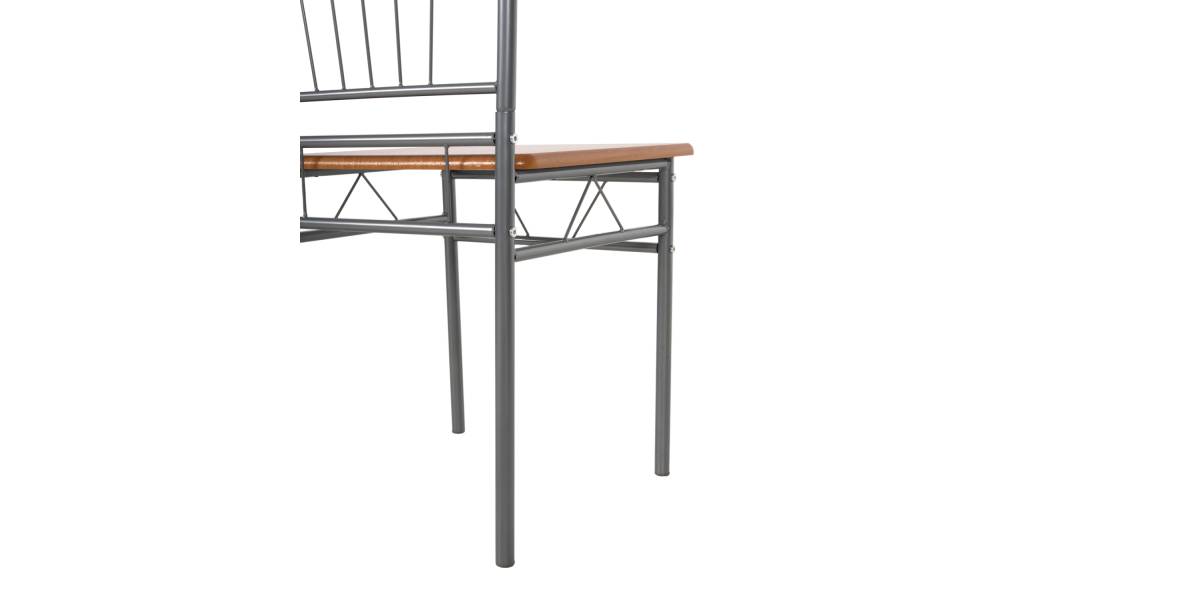 ΣΕΤ ΤΡΑΠΕΖΑΡΙΑΣ 5ΤΜΧ PEARY HM9416.12 ΜΕΤΑΛΛΟ ΑΣΗΜΙ-MDF ΣΟΝΑΜΑ 110x60x74Yεκ.